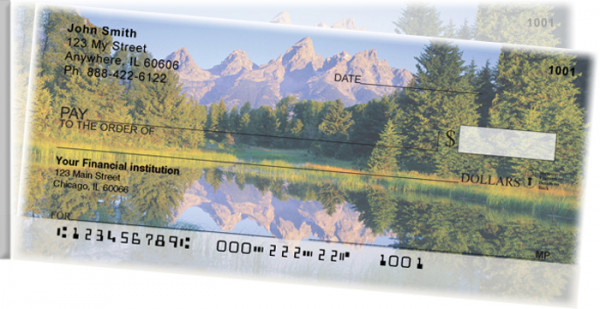 Pristine Mountain Lakes Side Tear Personal Checks  | STSCE-77