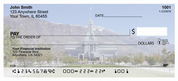 Mt. Timpanoga Temple Personal Checks | TEM-10