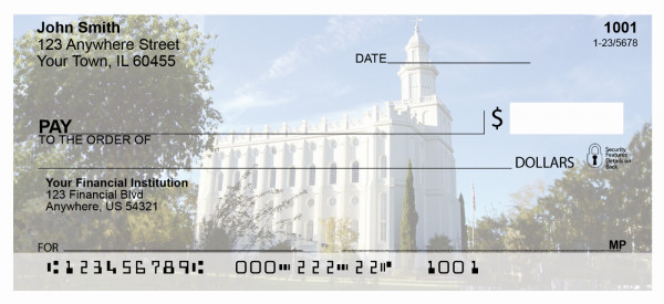 St George Temple Personal Checks | TEM-16