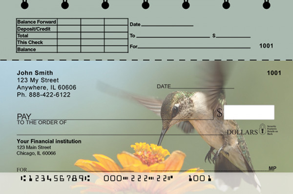 Hummingbirds Top Stub Checks | TSANI-25