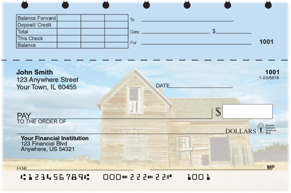 Barns on the Prairie Top Stub Personal Checks  | TSSCE-05