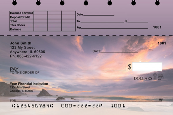 Everchanging Beaches Top Stub Personal Checks | TSSCE-21