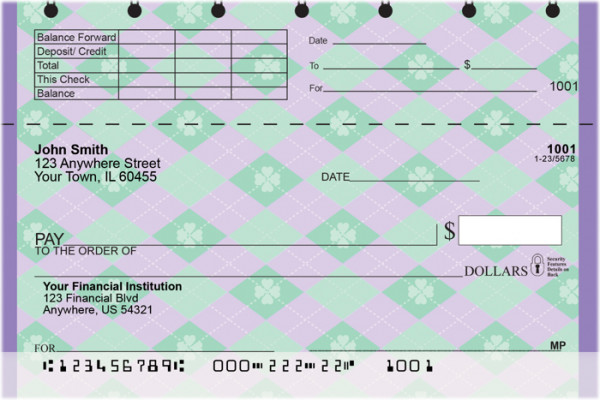 Clover Kilts Top Stub Personal Checks | TSTVL-19