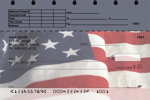 American Pride Top Stub Personal Checks | TSVAL-010