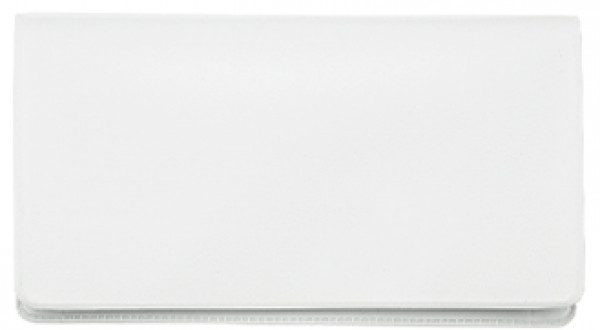 White Vinyl Checkbook Cover | VCB-WHT01