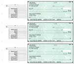 Green Parchment Deskset Business Checks Green Parchment Deskset Business Checks
